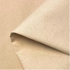 The Metre UK Fashion Track Calico Medium Weight Unbleached Cotton Curtain Fabric 60