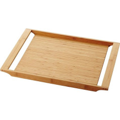 Point-Virgule Bamboo Serving Tray with Handles, Bamboo Tray for Cakes, 47 x 35 x 3 cm