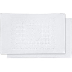 MAGIC SELECT 2 Bath Mats Shower Floor Towel Soft 100% Thick Cotton Bath Mat for Home and Hotel (50 x 80 cm, 800 g/m²)