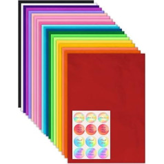 20 Pack Tissue Paper for Gift Wrapping, 50 x 75 cm, Acid Free Tissue Paper for Wrapping Gift Boxes, Gift Bags with Stickers, Perfect for Crafts for Kids