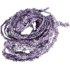 EXCEART Flower Lace Trim Lace Ribbon Lace Border Flower Ribbon Decorative Ribbon Gift Ribbon for Sewing Applique Clothing Craft Scrapbooking Wedding Hair Accessories Decoration Purple