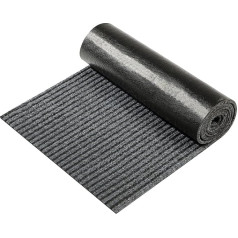 Nuanchu Large Semi-Finished Dirt Trapper Mat, 16 x 79 Inches, Narrow Front Door Mat, Non-Slip Doormat Waterproof Dirt Trapper Runner for Outdoor, Indoor, Entrance, Bathroom (Grey, 1 Roll)