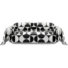 Ystyle Couch Throw, Sofa Cover 1/2/3/4 Seater, Sofa Throw Blanket, Couch Throws, Sofa Cover, Sofa Throw, Couch Blanket, Sofa Throws, Sofa Cover, Throw Sofa Blanket, 180 x 340 cm, Black White