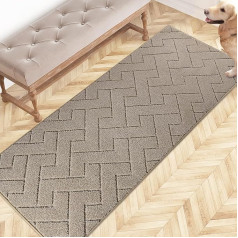 FCSDETAIL Dirt Trapper Mat Indoor 60 x 150 cm, Non-Slip Doormat, Washable Clean Mat, Absorbent Door Mat, Runner Rug for Dog, Entrance, Front Door, Hallway, Kitchens