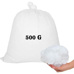 SM Decor Hollowfibre Quality - Ideal for Stuffing / Stuffing Toys, Pillows, Craft Pillows, Cushion Fillers, Teddy Bear, Pet Bears, 100% Soft Polyester Filling (500g)