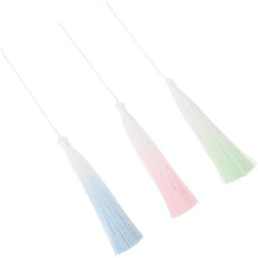 NUOBESTY 3St Quaste Lesezeichen Neujahrsgeschenke Verzierungen zum Basteln Auto Feng Shui Fransenbesatz Ornament Randbereich Vertikal Abiturmütze schmücken Zubehör Polyester