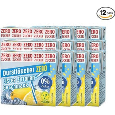 Durstlöscher Iced Tea Lemon Zero Enjoyment Sugar-Free 500 ml Pack of 12
