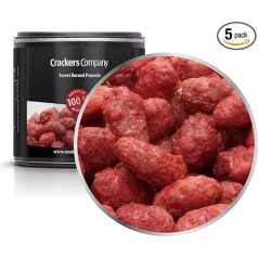 5 x 90 g Burnt Premium Peanut Kernels Red Brown Peanuts Burnt Candied Gluten Free Lactose Free