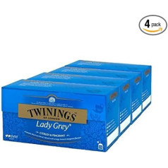 Twinings Lady Grey Tea, 100 Tea Bags (25 x 4 Pack)