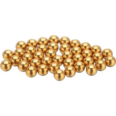 sourcing map 40 Stück 8mm Lagerkugeln H62 Messing G100 Präzisionskugeln für Industriekugeln, Maschinen, Automobil, und Heimwerker