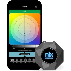 Nix Spectro L Spectrophotometer and Densitometer - Professional Colour Matching Technology, Compatibility with Over 200,000 Colours, Spectral Data and Delta-E Functionality for Accurate Results