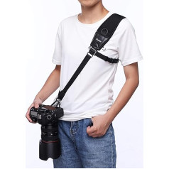 nicama CS1 Rapid Action Camera Shoulder Neck Sling Strap with Quick Release Clip & Neoprene/Vintage Leather Shoulder Pad for Canon EOS Nikon Sony Olympus Pentax & Panasonic DSLR and Mirrorless Cameras