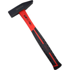 Connex COX603500 Engineer's Hammer with Fibreglass Shaft/2C-Handle, Black/Red, 500 g