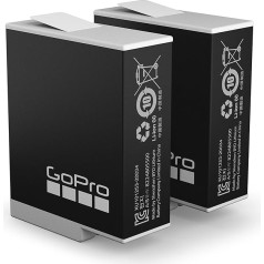 GoPro Rechargeable Enduro Battery 2-Pack (HERO11 Black/HERO10 Black/HERO9 Black) - Official GoPro Accessory