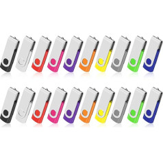 aretop 5 x 1 GB 2 GB 4 GB 8 GB 16 GB Folded Swivel Design USB 2.0 Flash Drive, Black 16 gb