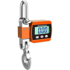 Tragbare Gepäckwaage LCD-Digitalanzeige, Crance-Waage, 0,05–500 kg, tragbarer industrieller elektronischer Schwerlast-Hakenkran mit Einheitenwechsel Übersichtliches Display, tragbar und praktisch(Oran