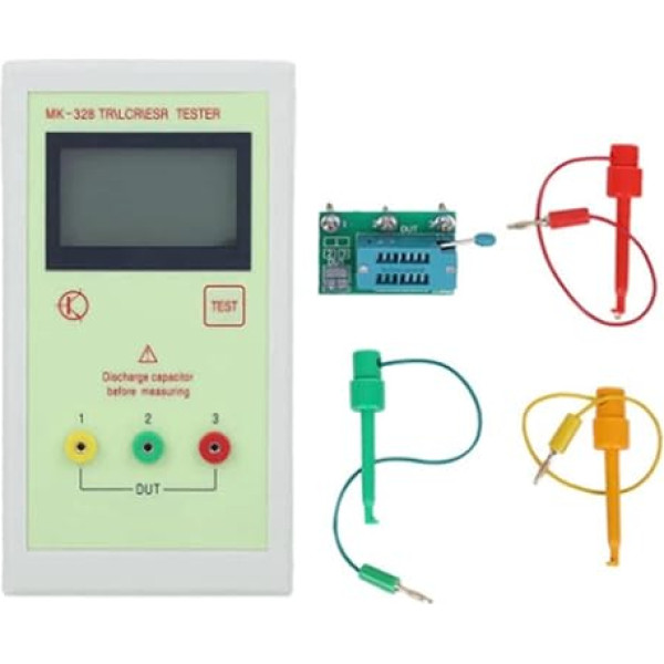 Fxndknjks -328 Capacitor Resistor Transistor Triode Tester Inductance Capacitance Resistance Meter ESR LCR NPN PNP MOS