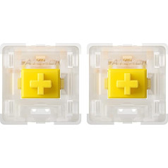 kutethy Gateron Milky Yellow Pro V2 Switches Pre Lubricated Linear 5 Pin for All MX Mechanical Keyboards (Pack of 72)