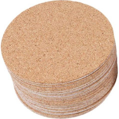 NUOBESTY 36pcs Cork Coasters Heat Resistant Coasters Self-Adhesive Cup Mat Non-Slip Hot Pads for Drinks Cups Cups DIY Crafts