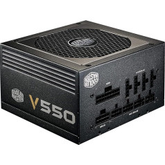 Cooler Master V550 PC Power Supply 'Fully Modular, 80 Plus Gold, 550W' RS550-AFBAG1-EU