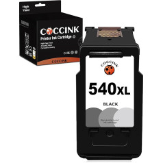 COCCINK PG-540 XL (1 Black) Remanufactured Printer Cartridges for Canon 540XL for Pixma MG2100 MG2140 MG3650s MG3650 MG3600 MG4100 MG4250 MX475 MX535 TS5140 TS5150 TS515151 MG325, MG30 MG3550 Printer
