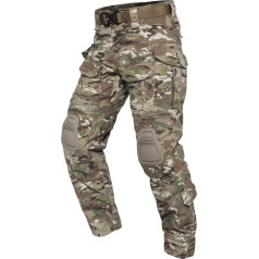 Yevhev Tactical Trousers, Men's G3 US Military Camouflage Ripstop with Knee Pads for Outdoor Activities, Without Belt