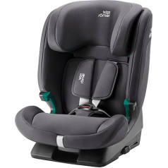 BRITAX RÖMER EVOLVAFIX Child Seat with Isofix for Children from 76-150 cm (i-Size), 15 Months - 12 Years, Midnight Grey