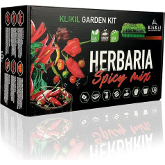 Chilli Cultivation Set Carolina Reaper - Spicy Mix Spicy Grow Kit - Ecological Gifts Indoor Garden - Women's Garden Kit - Mini Garden at Home - Peppers - Chili Selection Kitchen Set