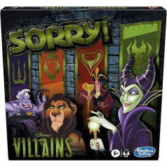 Hasbro Gaming Sorry! Board Game: Disney Villains Edition Children's Game, Family Games from 6 Years (Amazon Exclusive), Green