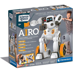 Clementoni Science and Game Robotics - Airo Building Robot Kids 9+ with Dedicated App and AI Technology, Imitates Artificial Intelligence Movements, 6 Motors