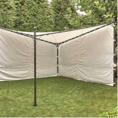 Siena Garden Set of Side Panels for Berlino Gazebo 400 x 400 cm White