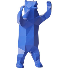 NENBOLEC Modern Sculpture Arts Bear Decor Figures Animal Statue Gift Polyresin Blue 31 cm