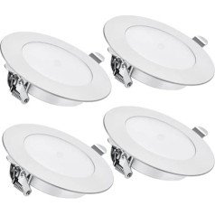 acegoo 4 x 12 V Recessed Spotlights, Motorhome LED Recessed Light with On/Off Dimmer Switch and Blue Night Light Spot 3 W 285 lm Dimmable Recessed Spot Downlight for Boat, Caravan, Camper, Kitchen