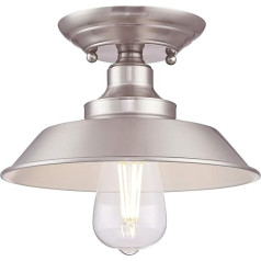 Westinghouse Lighting 63701 Single Light Iron Hill Ceiling Light 22 cm for Indoor Use Oiled Bronze Finish