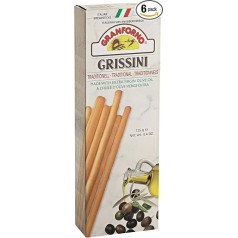 Granforno Grissini Tradizionali with Olive Oil Formula, Pack of 6 (6 x 125 g)