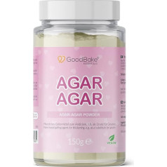 GoodBake Agar Agar - Vegan Vegetable Gelling Agent & Thickener - Replaces Gelatin - For Thickening, Stabilising Desserts, Creams and More