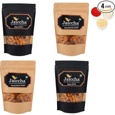 Jaiccha Ghasitaram Bhaidooj Gifts - Pack of 4 Masala Butter Chakli and SOYA Sticks Pouches