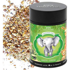 Hallingers Safari Iced Tea - Loose Cold Brew Fruit Tea Iced Tea for Boys & Girls Cold & Warm Infusible Lime Lemon (Tin) - Gift in Summer & as a Perfect Barbecue Gift | Birthday Luck
