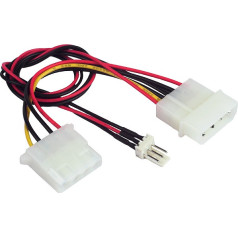 Barošanas sadales kabelis 2xmolex/1x3pin ventilatoram