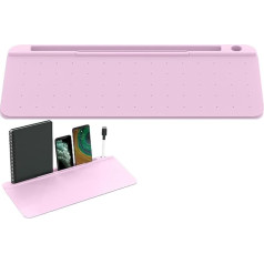 HunicandIU Glas-Whiteboard, Desktop-Whiteboard,Schreibtisch-Whiteboard-Organizer | Kleine trocken abwischbare Tafel, Computertastaturständer mit Zubehör und 3 Markern für Aufgaben, Notizen