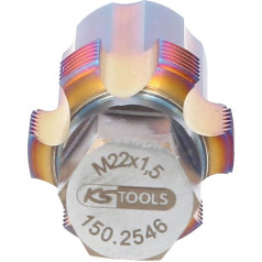KS Tools 150.2546 Thread Cutter with Guide Bolt for Particulate Filter Sensors, M22 x 1.5