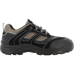 SAFETY JOGGER - Jumper - S3 Safety Shoes for Men and Women, Adult Work Shoes, Non-Slip with Plastic Toe Cap and Midsole, Metal-Free, Black Grey, EU 43