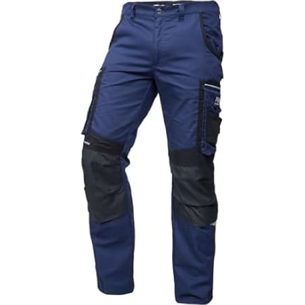 PUMA Workwear Precision X Work Trousers for Reduced Sizes, Premium Trousers for Men, with Many Pockets and Reinforced Knee Areas, for Crafts, Production and Construction, navy