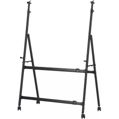 Mobiler schwarzer Staffelei-Ständer mit höhenverstellbarem Metallständer, ideal für Zuhause, Büro, Klassenzimmer, tragbar und zusammenklappbar für Pinnwand und Plakatwand