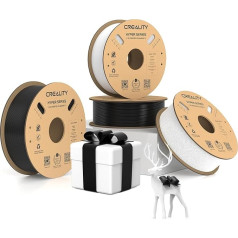 Creality Official PETG Filament Black + White, PETG 3D Printer Filament 1.75 mm 4 kg, No-Tangling, Strong Binding and Overhang Performance, Dimensional Accuracy +/-0.03 mm