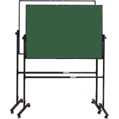 DSeenLeap Double Sided Whiteboard with Stand and Wheels Height Adjustable Office Portable Dry Erase Removable 23.6 x 35.4 Inch