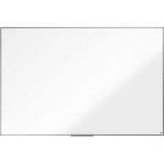 Nobo Essence Series 1915208 Non-Magnetic Melamine Whiteboard, 120 x 180 cm, Aluminium Frame, Traditional Corner Mounting, Includes Pen Tray, White