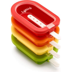 Lékué ice mold melon and pineapple 4 pieces, silicone, multicolored, 16.5 x 7.5 x 2.6 cm, 4