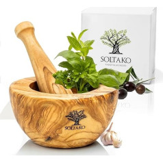 Olive Wood Mortar & Pestle Set 