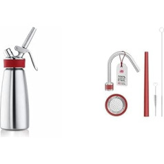 iSi Cream Dispenser 500 ml, Gourmet Whip Plus, 0.5 Litre & 2722 Rapid Infusion Set, Aroma Enhancement with Pressure Fusion, Flavour Liquids such as Alcohol, Oils or Vinegar, Silver